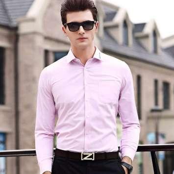 Men’s Solid Light Pink Formal Shirt – Slim Fit